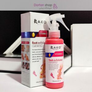 اسپری لایه بردار ترک پا راکو حاوی ویتامین E