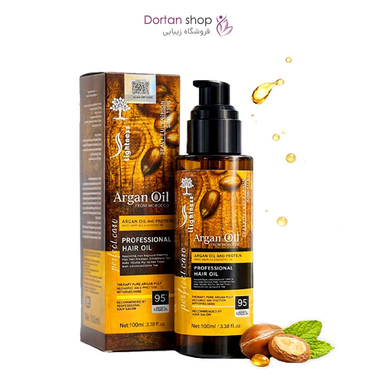 روغن مو آرگان بدون سولفات مدل شیشه‌ای اصل (100 میلی‌لیتر)
