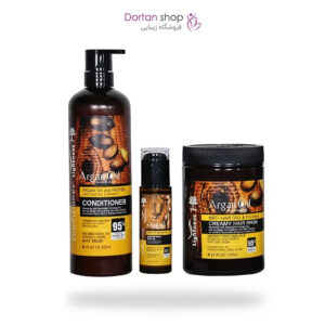 پک 3 عددی تقویت مو شامل شامپو و ماسک مو و روغن آرگان بدون سولفات